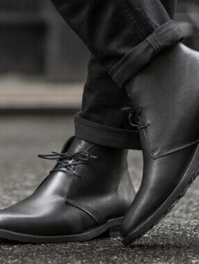 Thursday Boot Company Black Leather Chukka Boots
